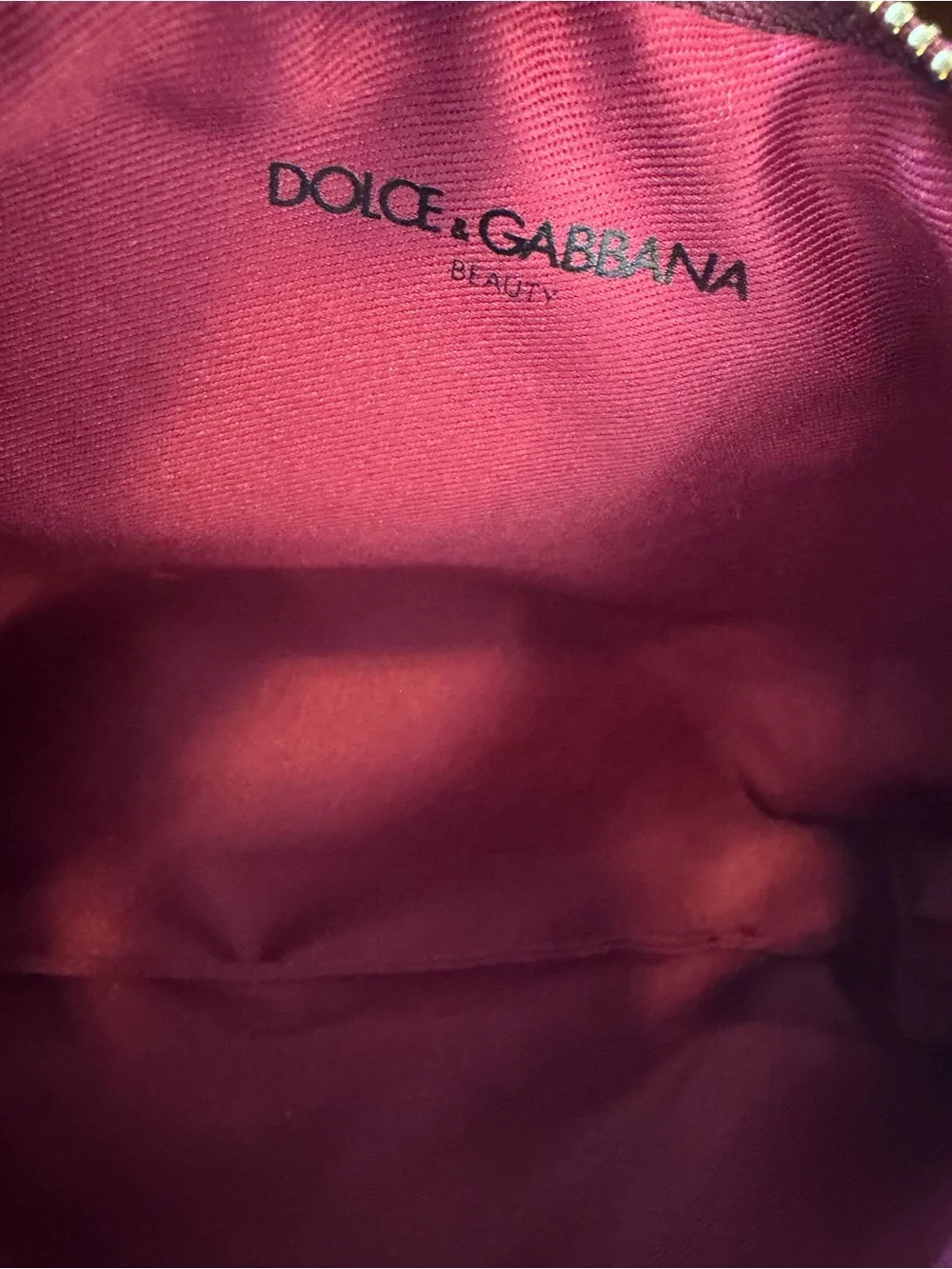Dolce & Gabbana Burgundy Velvet Cosmetic/Beauty Bag GWP VIP Item